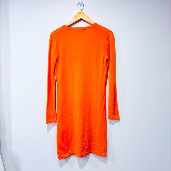 FABIANA FILIPPI Orange Cashmere Dress | Luxury Soft Knit Minimalist | X-Small * - Picture 7 of 8